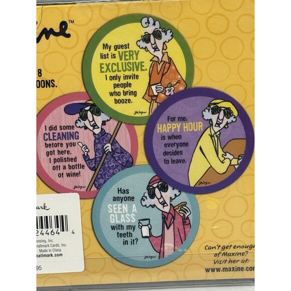 Hallmark Maxine Coasters Pkg of 16 Maxine And Her Dog New Sealed Drink Eat Party - Picture 3 of 9